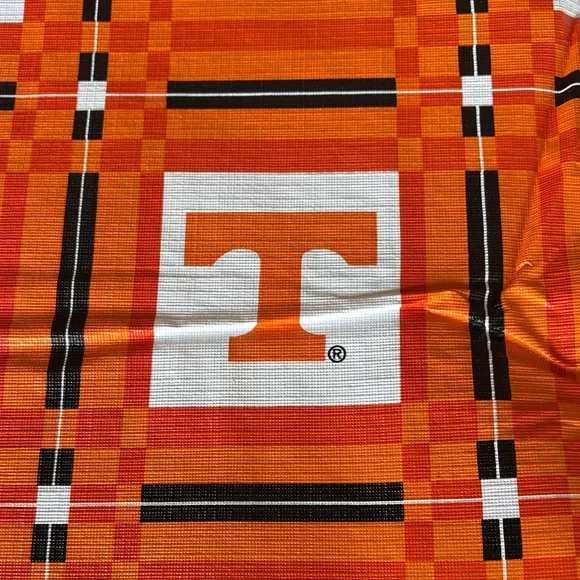 University of Tennessee Orange and White Checkered Tablecloth - Picture 2 of 5